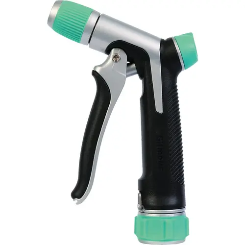 Stainless Steel Adjustable Pistol Nozzle, Black & Green Stainless Steel Adjustable Pistol Nozzle, Black & Green