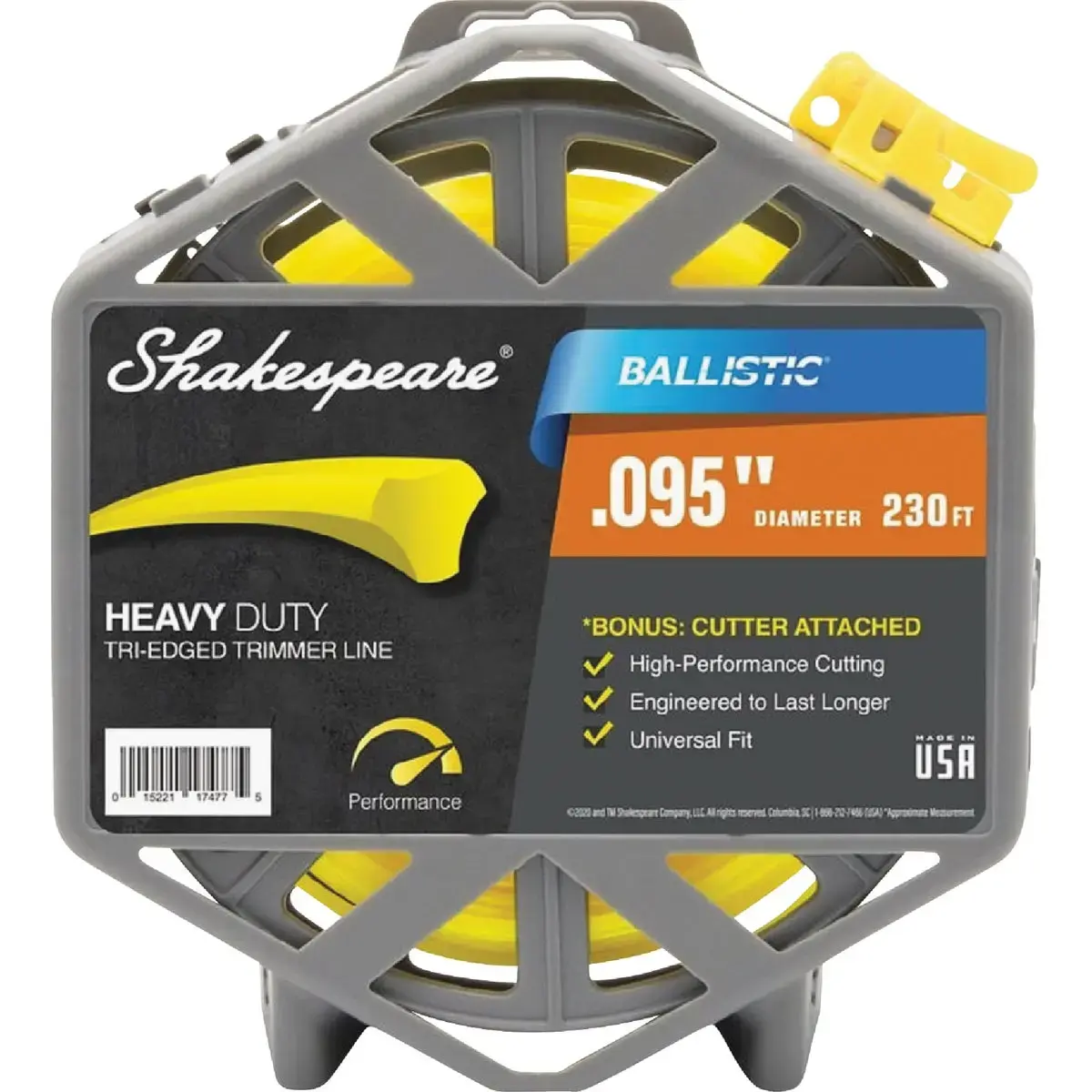 Shakespeare Ballistic 0.095 In. x 230 Ft. Universal Trimmer Line Yellow 17477