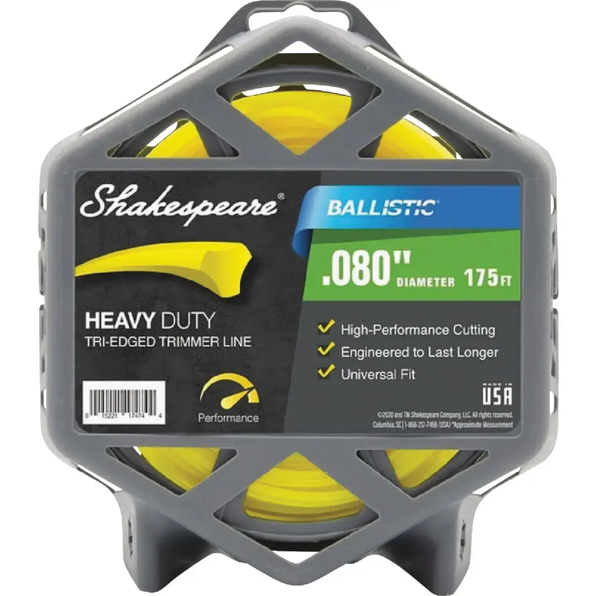 Shakespeare Ballistic 0.080 In. x 175 Ft. Universal Trimmer Line Yellow 17474