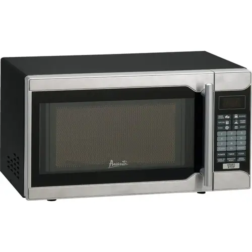 Microwave 0.7 cu ft Black/Silver 700 W Black/Silver Stainless Steel