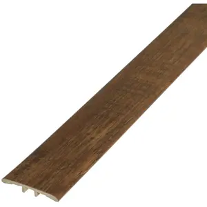 Shaw VSTMD-00150 Endura Cinnamon Walnut 1-3/4 In. W x 72 In. L T Mold Vinyl Floor Plank Trim