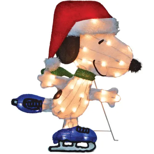 24 In. LED 2D Skating Snoopy Holiday Yard Art