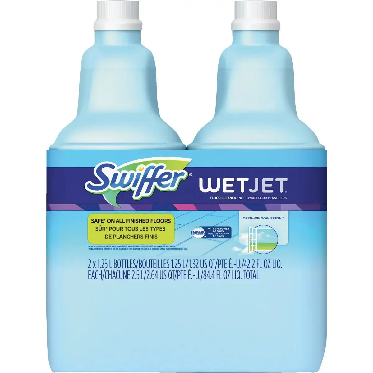 SWIFFER WetJet 1.25 Liter Multi-Purpose Fresh Floor Cleaner - pack of 2 26535