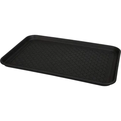 15.75 In. x 23.5 In. Black Recycled Plastic Rectangular Boot Tray 15.75 In. x 23.5 In. Black Recycled Plastic Rectangular Boot Tray