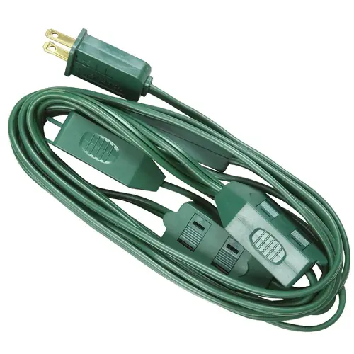 15 Ft. 18/2 Christmas Tree Extension Cord Green 15 Ft. 18/2 Christmas Tree Extension Cord Green