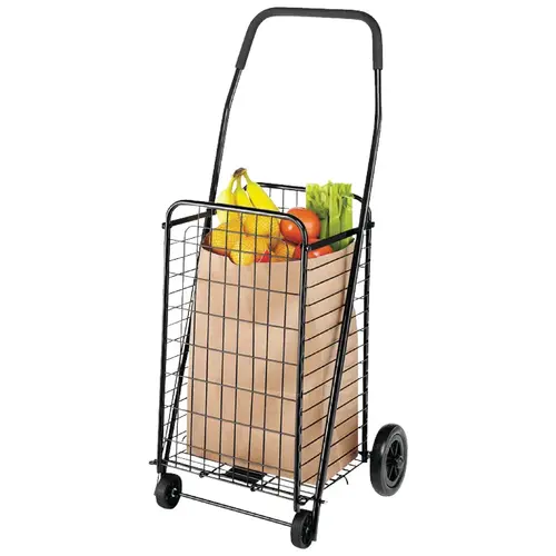 Rolling Utility Shopping Cart Black Rolling Utility Shopping Cart Black