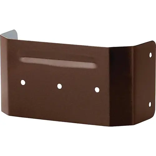 3 In. x 4 In. Brown Aluminum Downspout Clip