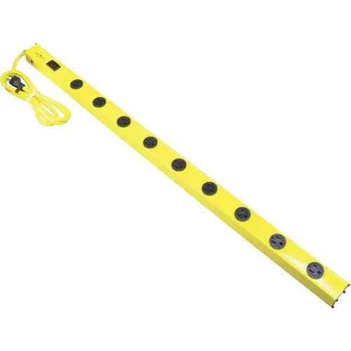 9-Outlet Yellow Metal Power Strip with 5 Ft. Cord 9-Outlet Yellow Metal Power Strip with 5 Ft. Cord