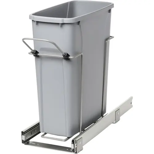 Real Solutions 20 Qt. In-Cabinet Single Pull-Out Trash Can White Real Solutions 20 Qt. In-Cabinet Single Pull-Out Trash Can White