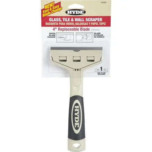 Glass, Tile & Wall Razor Scraper Silver