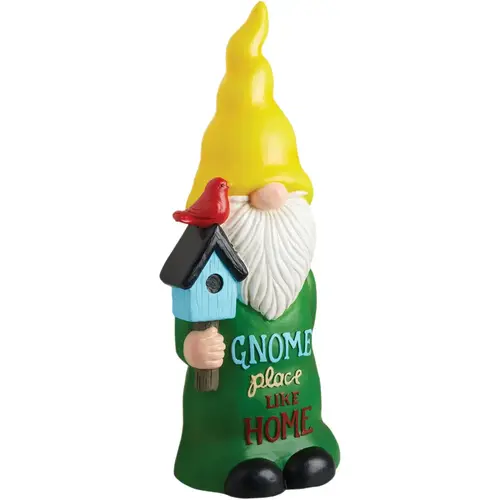 24 In. H. MGO Gnome Statue with Gnome Place Like Home Verse 24 In. H. MGO Gnome Statue with Gnome Place Like Home Verse