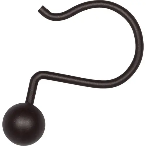 Bronze Aluminum Shower Curtain Ball Hook (12-Count)