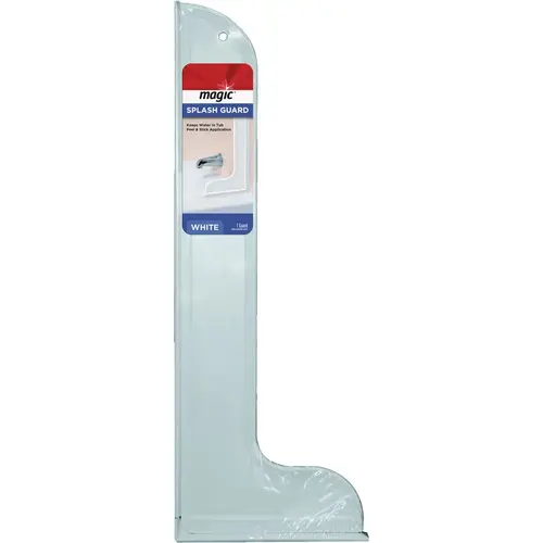 White Large Shower Splash Guard