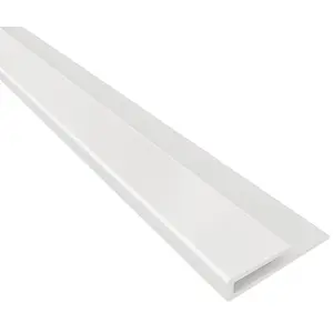 ACP 911-00 Bath & Kitchen 1/8 In. x 8 Ft. White PVC End Cap Wall Paneling Molding