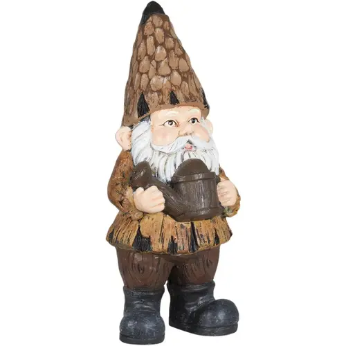 16 In. H. MGO Gnome Holding Watering Can Statue - pack of 4 16 In. H. MGO Gnome Holding Watering Can Statue - pack of 4