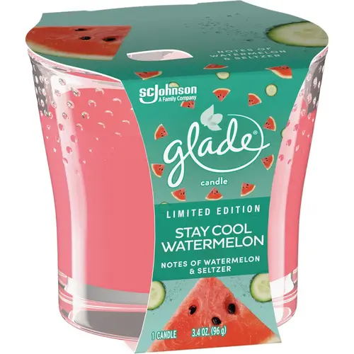 3.4 Oz. Stay Cool Watermelon Candle Red