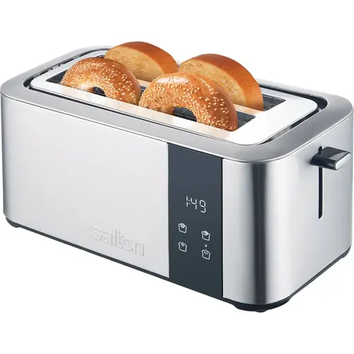 4-Slice Stainless Steel Long Slot Toaster Silver