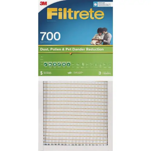 14 In. x 25 In. x 1 In. 700 MPR Dust, Pollen & Pet Dander Reduction Furnace Filter, MERV 8 14 In. x 25 In. x 1 In. 700 MPR Dust, Pollen & Pet Dander Reduction Furnace Filter, MERV 8