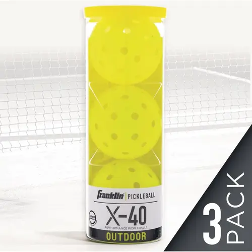 X-40 Optic USAPA Approved Outdoor Pickleball Yellow - pack of 3 X-40 Optic USAPA Approved Outdoor Pickleball Yellow - pack of 3