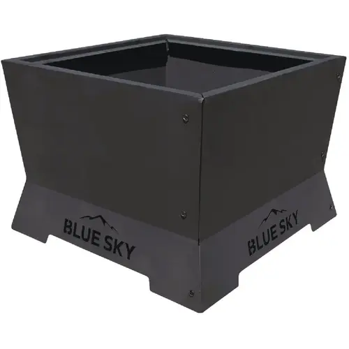 22 In. Square Wood Smokeless Fire Pit Black