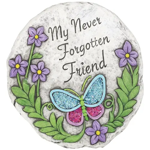 10 In. Cement My Never Forgotten Friend Memory Stepping Stone - pack of 4