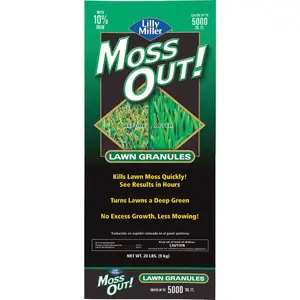 Lilly Miller 100099164 MOSS OUT! 20 Lb. Ready To Use Granules Moss & Algae Killer