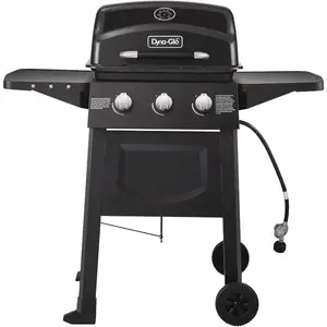Dyna-Glo DGB313CNP 3-Burner Black 30,000 BTU Open Cart LP Gas Grill
