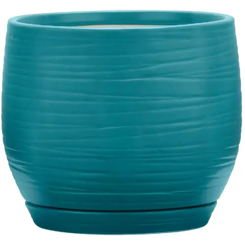Jasper 12 In. Ceramic Teal Planter Jasper 12 In. Ceramic Teal Planter