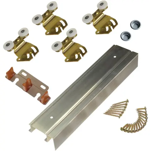 72 In. Double Wheel Sliding Door Hardware