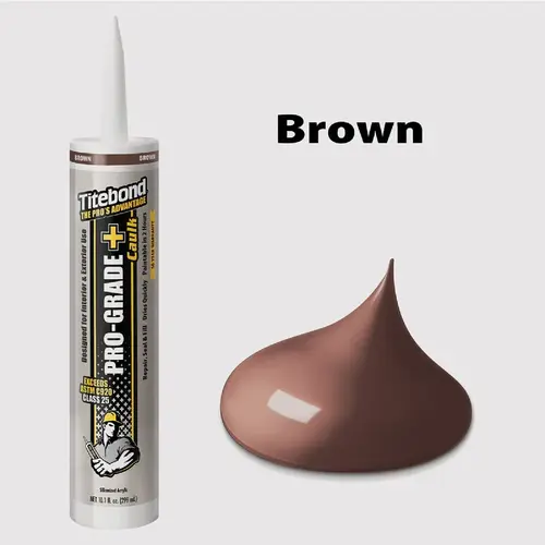 Pro-Grade Plus 10.1 Oz. Silicone Caulk, Brown Pro-Grade Plus 10.1 Oz. Silicone Caulk, Brown