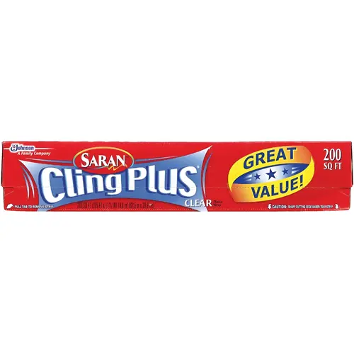 Saran Cling Plus 200 Sq. Ft. Plastic Food Wrap