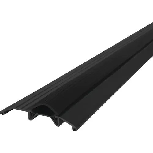 Building Products 3-3/4 In. x 3/4 In. x 36 In. Black Aluminum and Vinyl Heavy-Duty Low-Profile Threshold