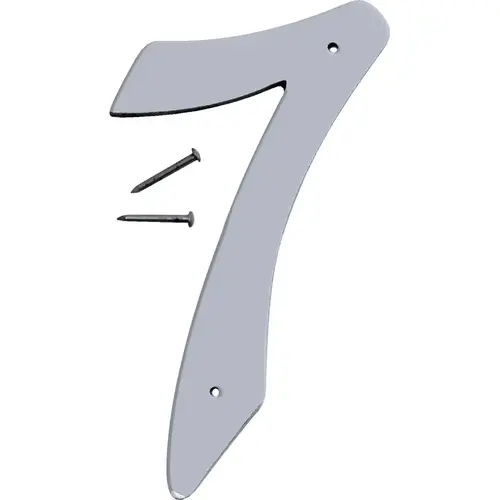 Hy-Ko 4 In. Satin Nickel Number 7 Silver Hy-Ko 4 In. Satin Nickel Number 7 Silver