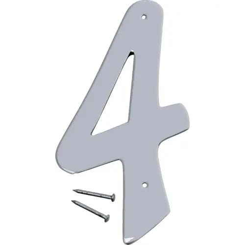 Hy-Ko 4 In. Satin Nickel Number 4 Silver