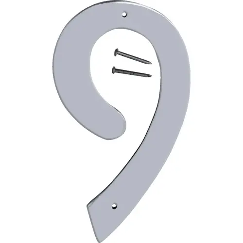 Hy-Ko 4 In. Satin Nickel Number 9 Silver
