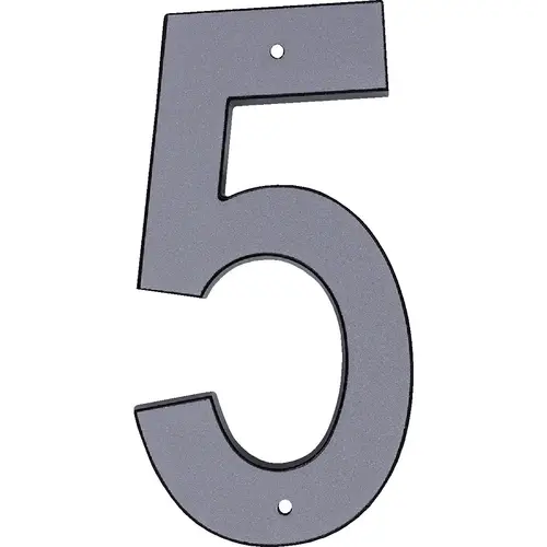 Hy-Ko 4 In. Reflective Plastic Number 5 Silver