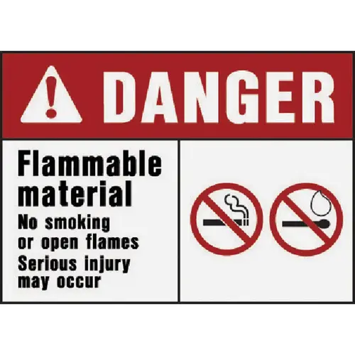 Danger Flammable Material Sign Danger Flammable Material Sign