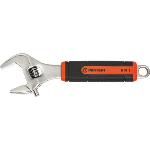 6 In. Comfort Grip Adjustable Wrench with Quick-Fit-Jaw 6 In. Comfort Grip Adjustable Wrench with Quick-Fit-Jaw