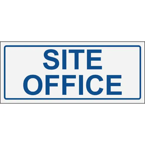 "Site Office" Plastic Sign, 14" X 6-1/4" - pack of 5 "Site Office" Plastic Sign, 14" X 6-1/4" - pack of 5