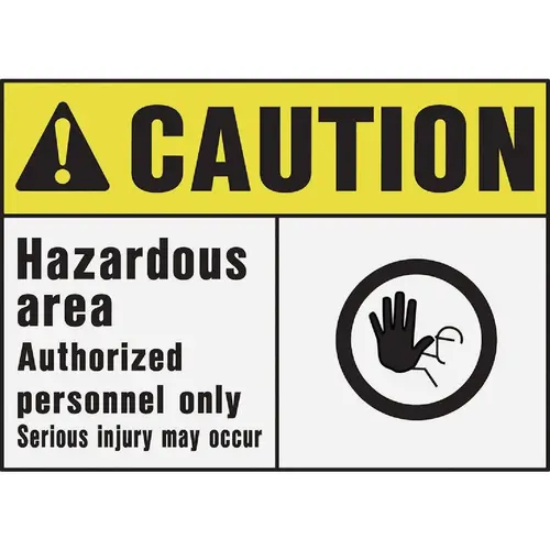 Caution Hazardous Area Sign Caution Hazardous Area Sign