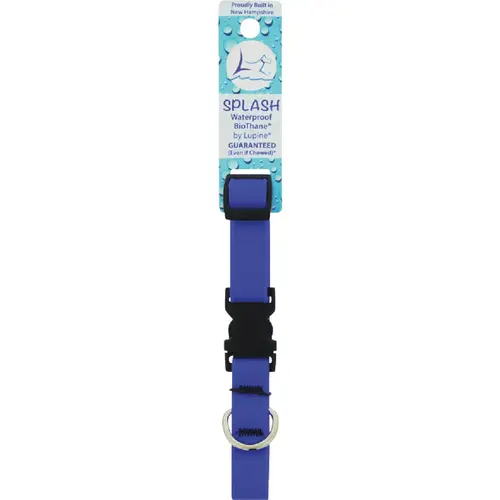 Adjustable Collar Splash True Blue BioThane Dog Medium True Blue Adjustable Collar Splash True Blue BioThane Dog Medium True Blue