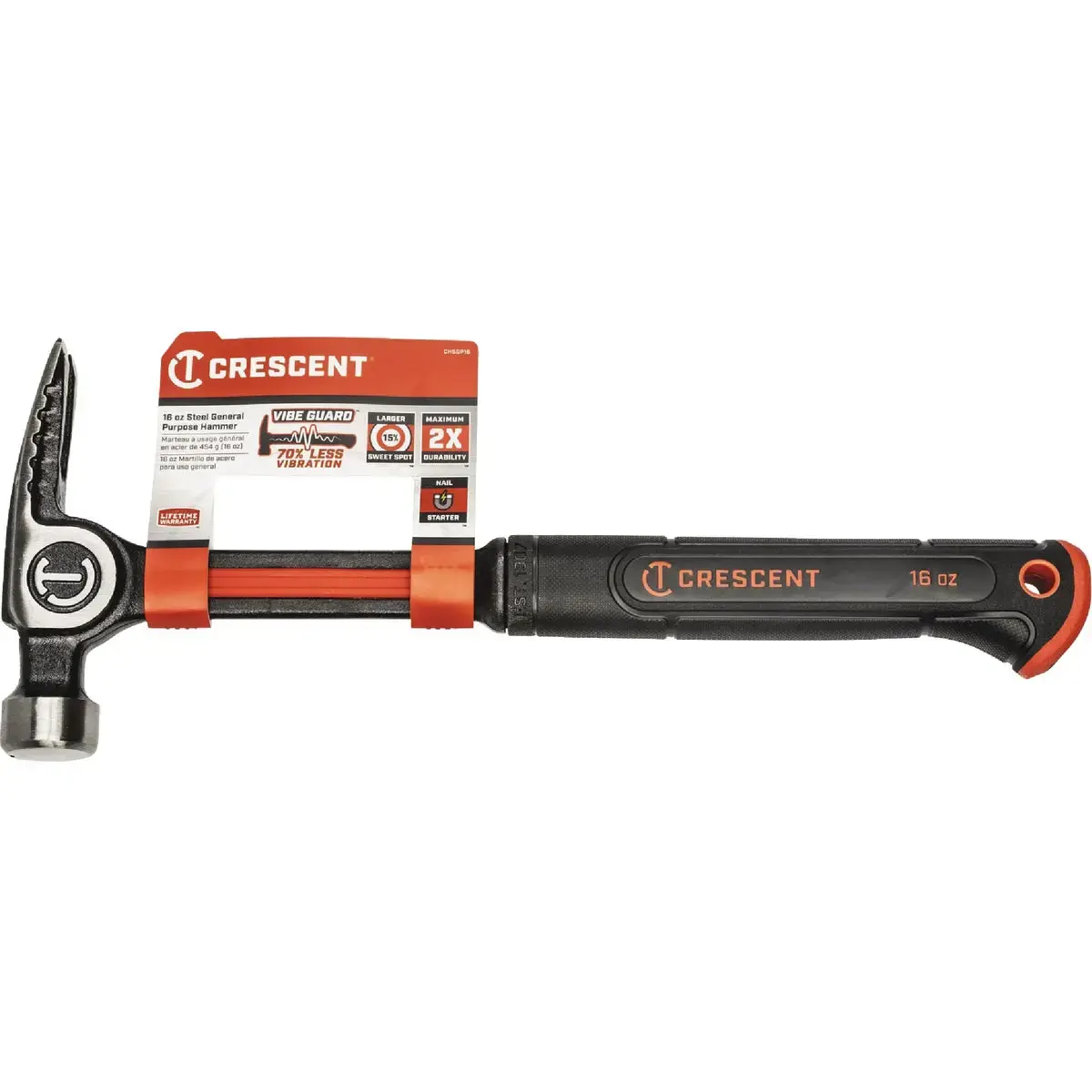 Crescent 16 Oz. Smooth-Face General Purpose Claw Hammer with Steel Handle CHSGP16