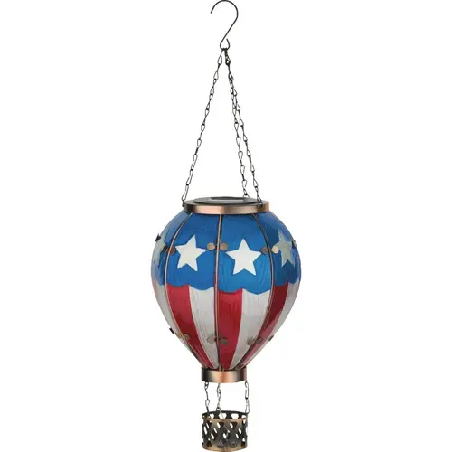 Large Americana Hot Air Balloon Solar Lantern