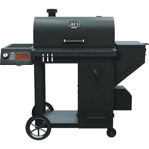 Tahoma 900 Sq. In. Black Vertical Gravity Feed Charcoal Smoker & Grill