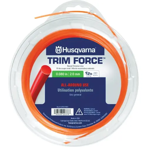 TrimForce Round .080 In. Gauge Orange 208 Ft. Donut Trimmer Line