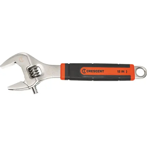 12 In. Comfort Grip Adjustable Wrench with Quick-Fit-Jaw 12 In. Comfort Grip Adjustable Wrench with Quick-Fit-Jaw