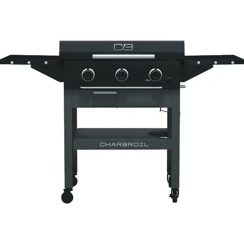 28 In. XL Performance Series Propane Gas Griddle with Cart 3 Burner Flat Top Grill, Black 28 In. XL Performance Series Propane Gas Griddle with Cart 3 Burner Flat Top Grill, Black