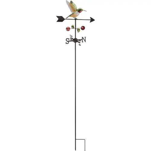 Ruby Throated Hummingbird Weathervane Stake