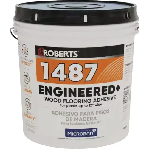 1487 Engineered+ Wood Flooring Adhesive, 4 Gal. Beige 1487 Engineered+ Wood Flooring Adhesive, 4 Gal. Beige