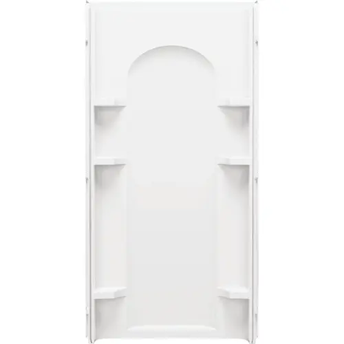 Ensemble 36 In. W. x 72-1/2 In. H. White Vikrell Shower Back Wall